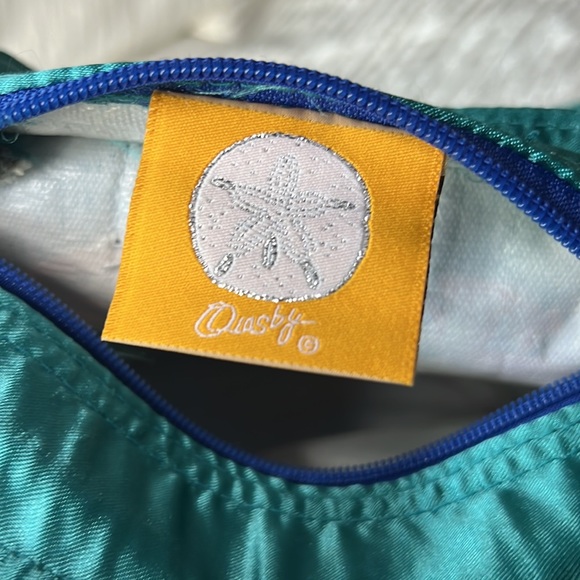 Atlantis Paradise Island Beach Tote Bag Beads Sequins and Satiny Aqua and Fish - Picture 11 of 17